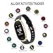 Fitness Tracker,WFCL Women Heart Rate Monitor Activity Sleep Monitor Waterproof Smart Bracelet (Black)