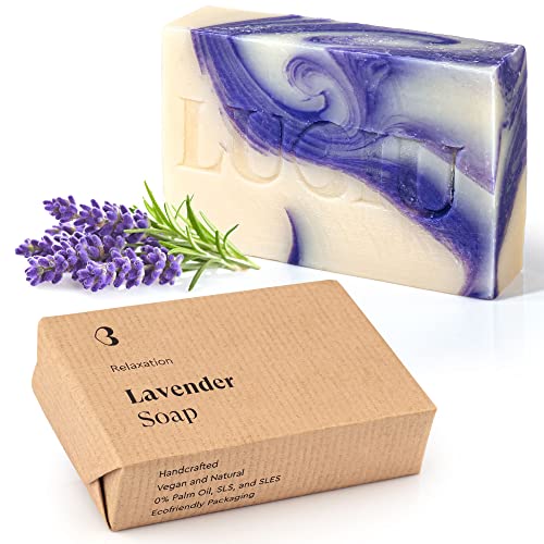 lubiu Lavender Soap 100g - Hands, Body and Face - Natural Soap Bar - Artisanal Soaps - Natural Lavender Soap Bar