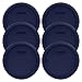 Pyrex Blue 4 Cup Round Plastic Cover #7201-PC 6-Pack
