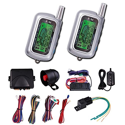 CarBest Vehicle Security Paging Car Alarm 2 Way LCD Sensor Remote Engine Start System Kit Automatic | Car Burglar Alarm System CB999