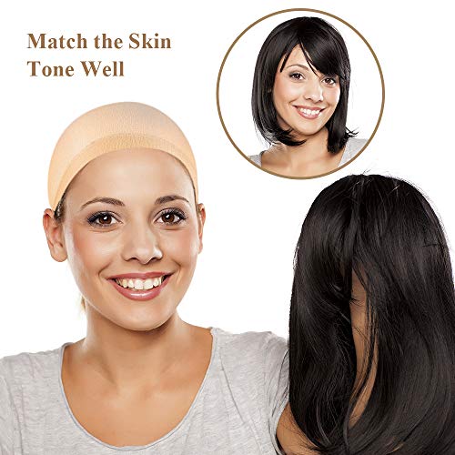 MYKURS Wig Caps, Neutral Nude Beige Stocking Wig Caps for Women, 24 Pack