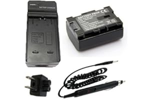 SUNNY ROOM Battery + Charger for JVC Everio GZ-E100AU, GZ-E100BU, GZ-E100RU Full HD Camcorder
