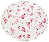 Flamingo Pattern Round Beach towel