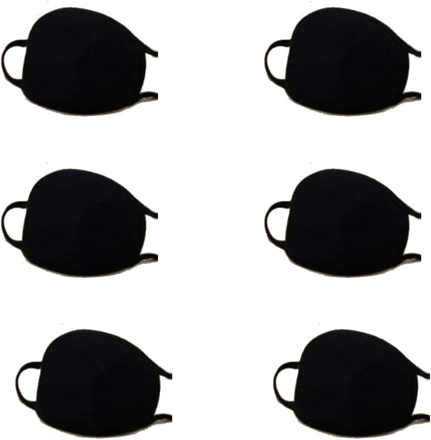 Melcom Cotton double layered Reusable Cotton Mouth Nose Face Mask, Anti Pollution Bike/Scooter Driving Protection for Filtering The Air, Free Size (Plain Pack of 6)