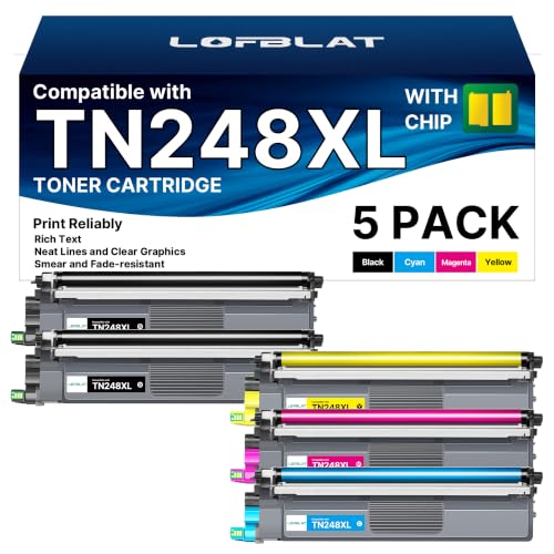 LOFBLAT TN248XL TN248 TN-248XL Toner Compatible with Brother DCP-L3560CDW | Comaptible for Brother HL-L3240CDW DCP-L3740CDW MFC-3760CDW DCP-L3520CDW MFC-L8390CDW for Brother TN-248CMYK TN-248VAL