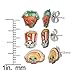 Shopkins Stainless Steel Trio Earrings Set Strawberry Kiss , Poppy Corn , Rainbow Bite