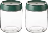 Eidoct 2-Pack 450ml Glass Jars with Lids Leakproof Overnight Oats Containers