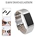 Snowcinda Leather Replacement Bands for Fitbit Charge 2