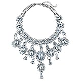 Teniu Fashion Crystal Flower Necklace Statement Collar Necklace Vintage Jewelry For Women Necklace
