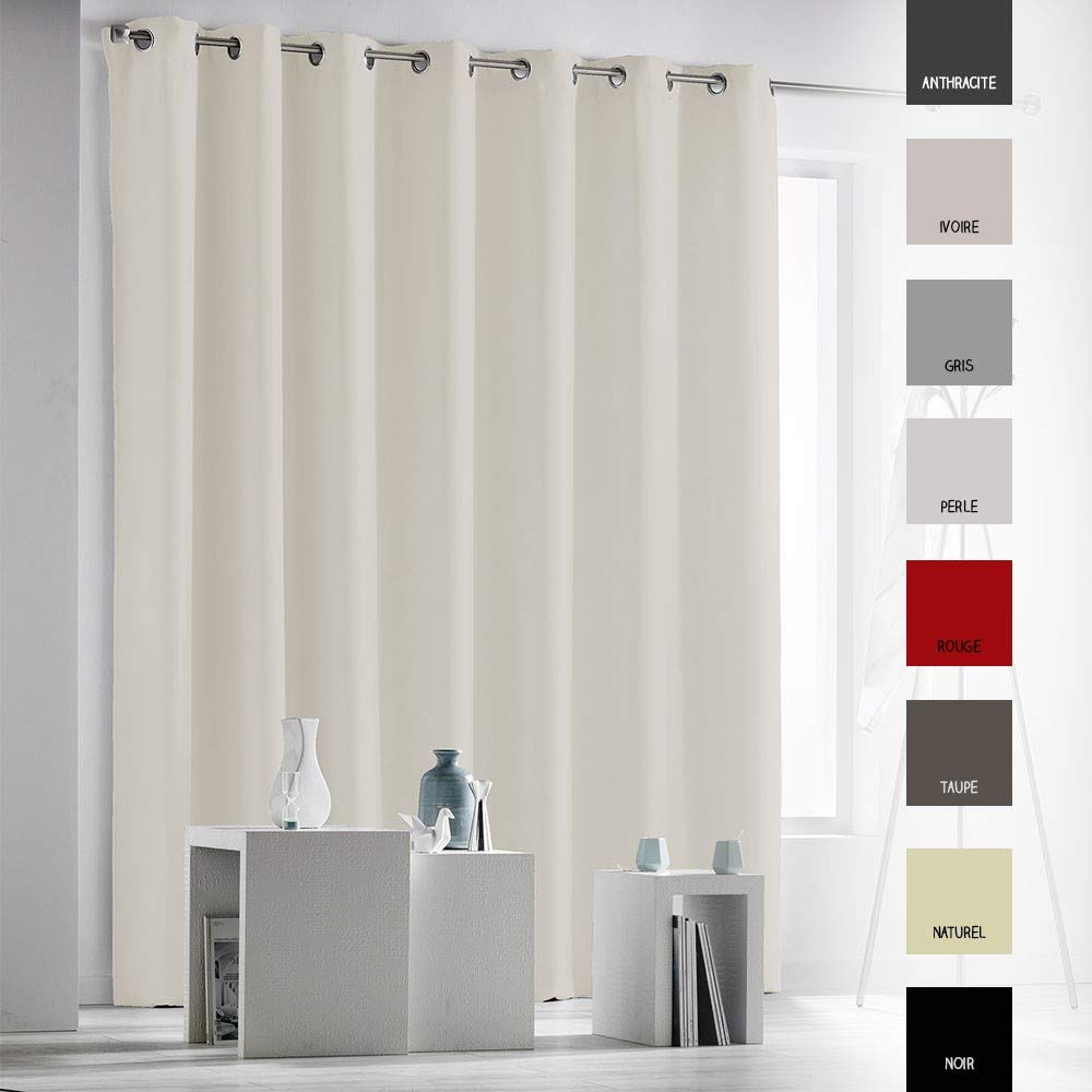 Occultéo ExtraWide Blackout Panel Curtain, 280 x 260 cm red Amazon.co