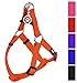 PUPTECK No Pull Dog Harness Soft Adjustable Basic Nylon Step in Puppy Vest Outdoor Walking with ID Tag Orange