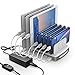Unitek 7-Port USB Charging Station Dock, 60W Adjustable Charging Station for Multiple Device, Desktop Electronics Organizer Stand Compatible with iPad, iPhone, Samsung, Smartphone