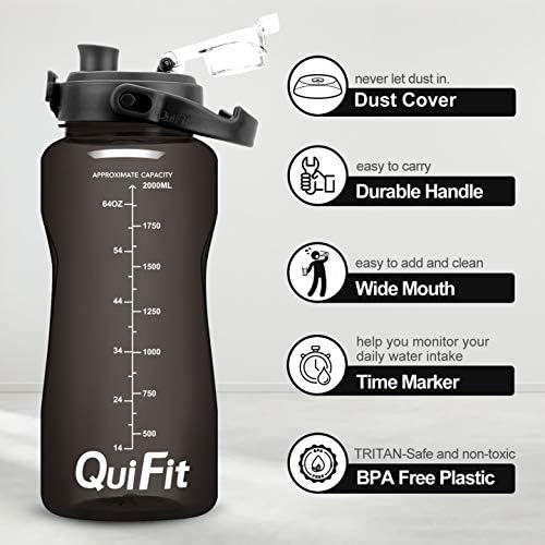 Reusable BPA-free water bottle in blue color.