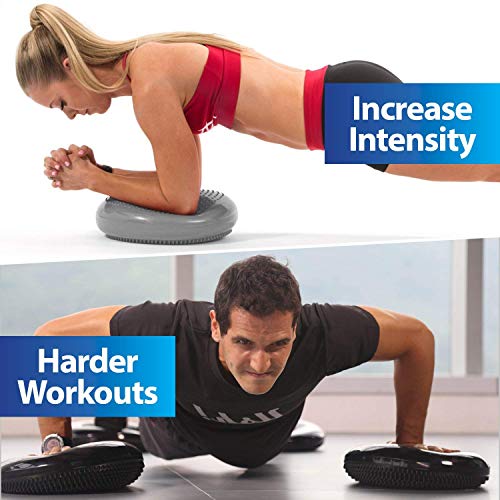 Wekin Core Balance Stability Disc, Air Stability Wobble Cushion Board,Kids Wiggle Seat,14”(35cm) Extra Thick with Pump for Improving Posture,Ankle Strength Training,Fitness, Yoga, Therapy and Workout
