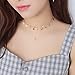 Manerson Lucky Star Choker Necklace Pendant Disc Chain, Gold#2, Size No Size