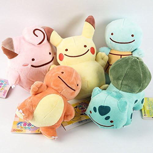 Pokemon Pikachu Charmander Squirtle Bulbasaur Clefairy Ditto Metamon Plush Toy 5