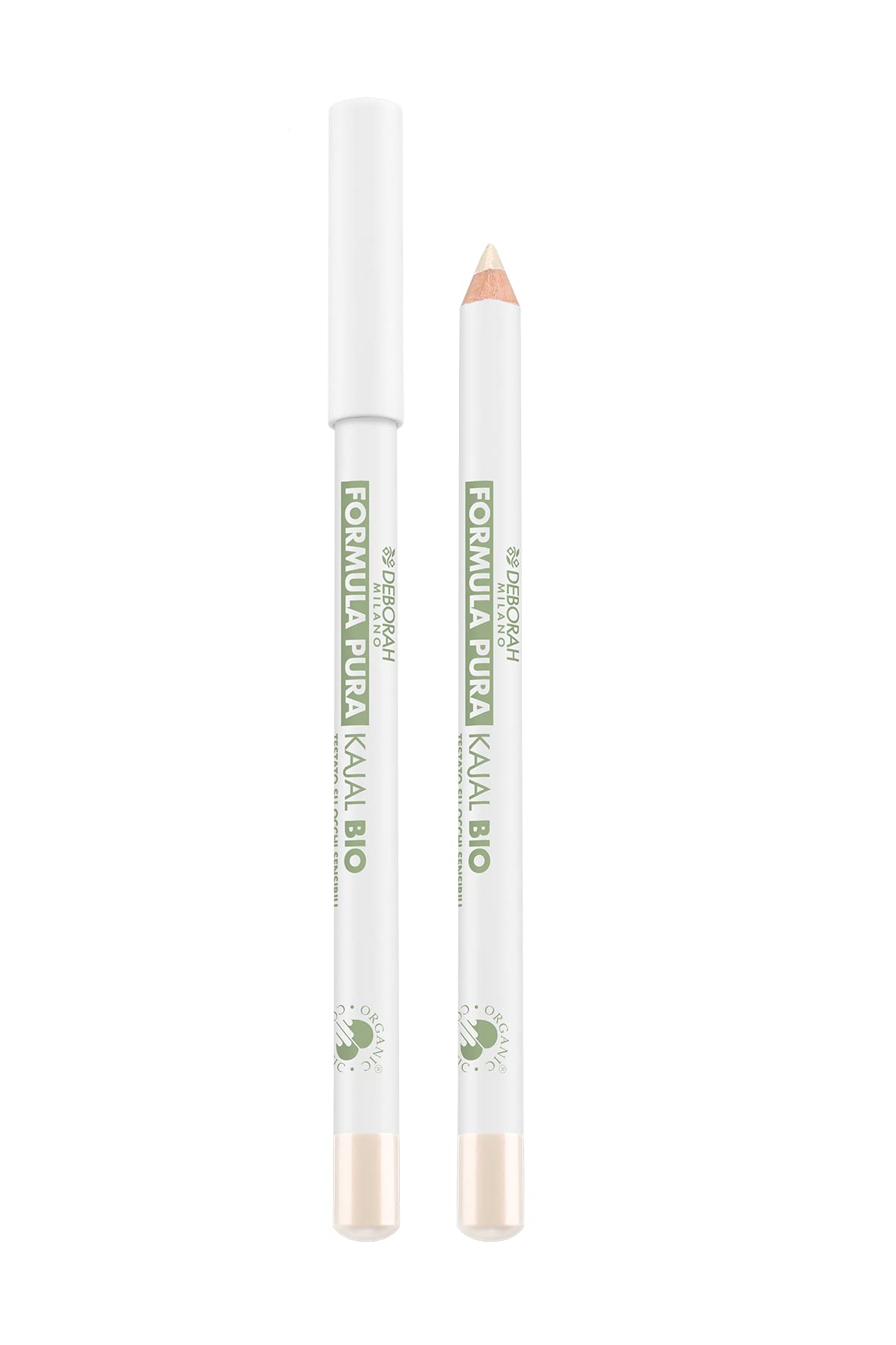 Deborah Milano Kajal Organic Pure Formula for Sensitive Eyes, High Compatibility with Natural and Organic Ingredients, Easy to Fade, No Silicones and Fragrances, White #4