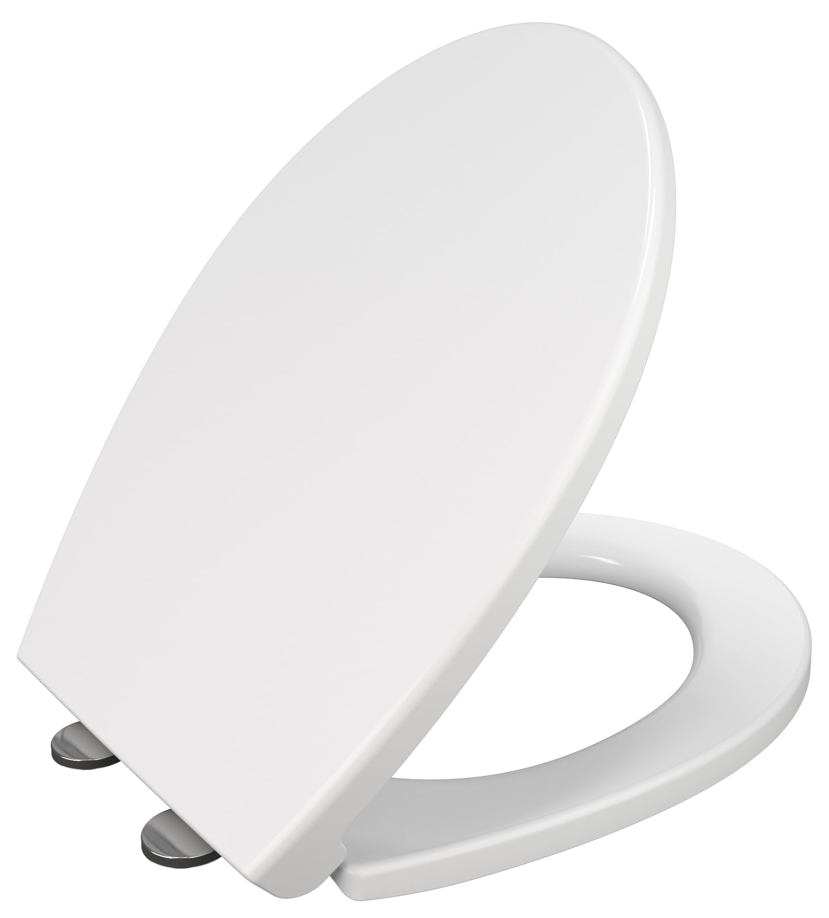 Soft Close Toilet Seat, Oval Standard Size Toilet Seat, Quick-Release for Easy Cleaning, Durable Loo Seat, Comes with Top Fitting by AAN®