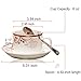 Porcelain Tea Cup and Saucer Coffee Cup Set with Saucer and Spoon, Set of 6 SI-TC-HSQN