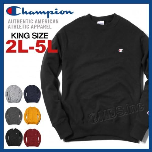 Amazon 激安チャンピオン Champion メンズ 長袖 裏パイル地 クルーネック スウェットトレーナー キングサイズ 2l 5l C3 C019l スウェットシャツ Crew Neck Sweatshirts King Size数量限定 5l マルーン 970 トレーナー パーカー 通販