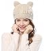 Women's Hat Cat Ear Crochet Braided Knit Caps
