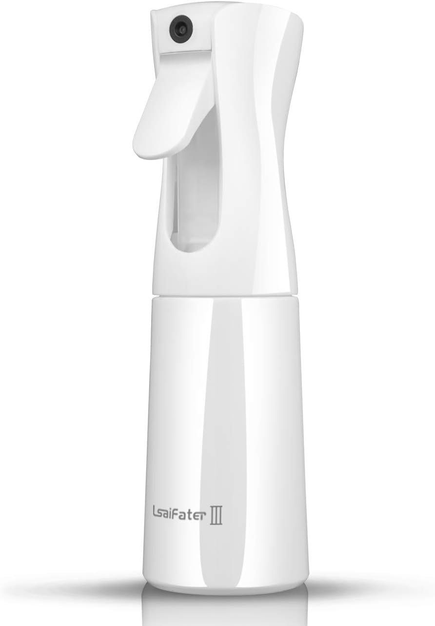 Water Spray Bottle for Hair (White - 5oz), Hair Spray Bottle, Fine Plant Mister, Automatic Spray Bottle, Continuous Empty Spray Bottle for Hair Styling, Skin Care, Cleaning, Salons, Face & Plants
