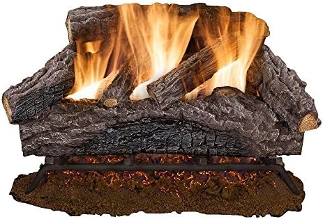 24 in. Charred River Oak Vented Natural Gas Log Set