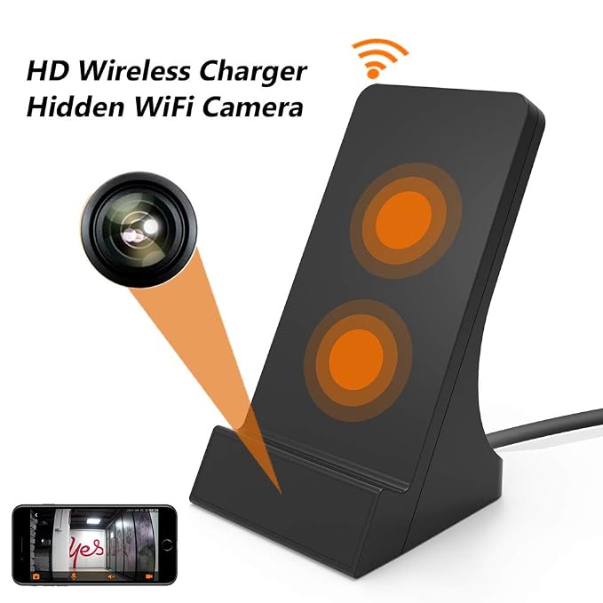 wireless charger spy camera