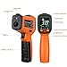 Rhinoco Digital Laser Temperature Gun Infrared Thermometer Gun Non-contact Meat BBQ Cooking Thermometer Gun -58°F~1022°F Large Color Backlit Display with 12 Point Aperture Temperature Alarm Function