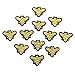 SenseYo 12 Pcs Cute Embroidered Sewing Bees Patches Sewing Patch for Bags Jackets Jeans Clothes, Embroidered DIY Patches Kids Craft Patch (Gold)
