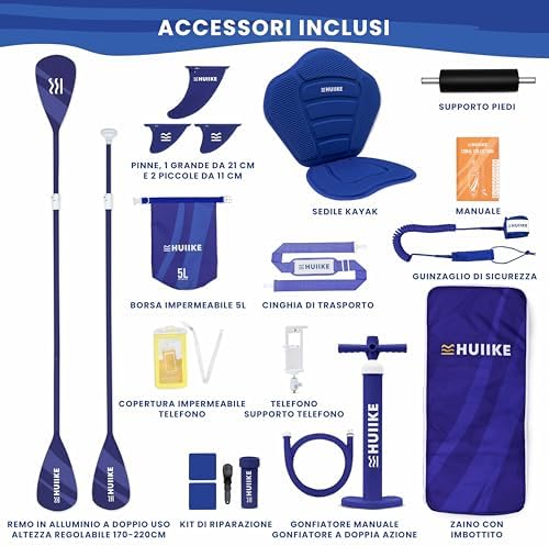Tavola SUP Gonfiabile Adulti 10' - 12' con Accessori Inclusi