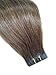 Brown Hair Extensions Tape in Human Hair #8 Ash Brown Straight Hair Extensions Seamless Skin Weft Remy Tape ins Hair Extensions 16 Inch 30grams 20pcs