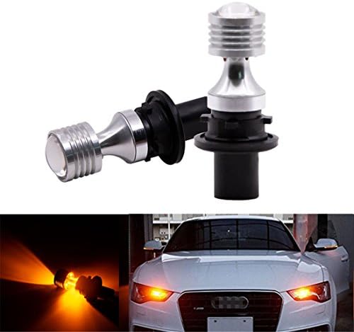 FEZZ Auto Front Turn Signal Lights LED Bulbs Amber PH24WY SPH24 12272NA for Daytime Running Lights