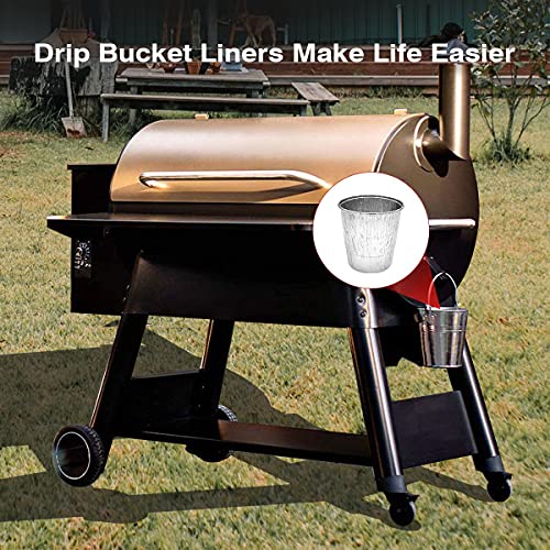 Entsong 20 Pack Foil Grease Bucket Liner, Compatible with Traeger Wood