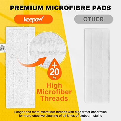 KEEPOW 5 Pack Steam Cleaner Pads Compatible with Karcher EasyFix SC2, SC3, SC4, SC5, Steam Cleaner Accessories for Karcher, Steam Mop Pads