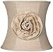 Almond Linen with Flower Medium Drum Lamp Shade 11