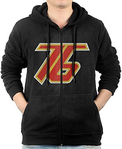 WOfunn Men's Overwatch Soldier 76 Logo Pocket Zipper Sweatshirts