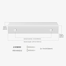Peaha 10 Pack Kitchen Cabinet Handles 4 inch White