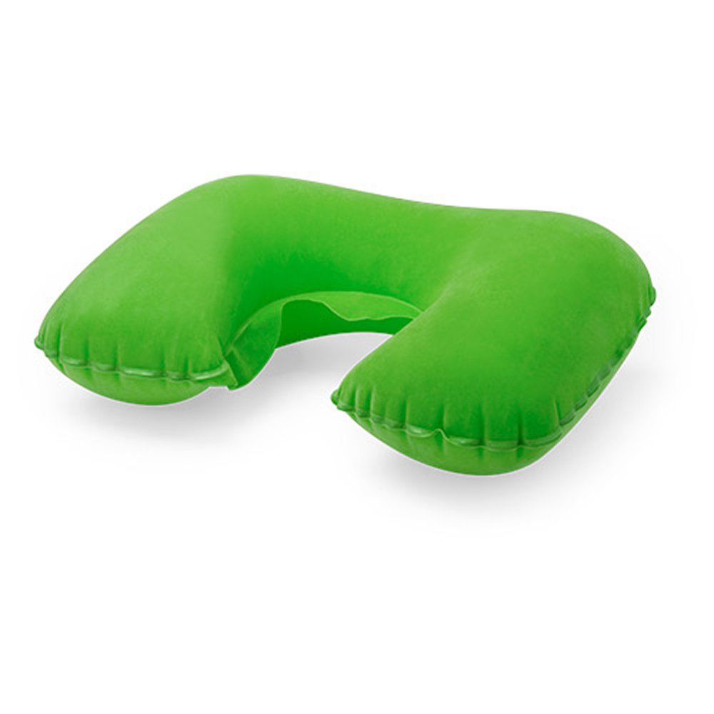 eBuyGB Inflatable Neck Pillow for Travel, Blow Up Compact Portable Head & Neck Support Cushion - Airplane, Car, Train (Green)