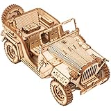 ROKR 3D Wooden Puzzles for Adults Mechanical Models Kits to Build (Army Jeep)