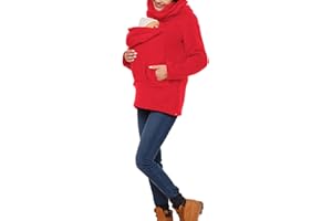 amropi Women's Kangaroo Sweatshirt for Mom and Baby Carrier Maternity Coat Fleece Jacket