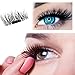 False Magnetic Eyelashes, Magnetic False Eye Lashes Magnet Eyelashes, 1 pair (4 piece) Ultra-thin 0.2mm Magnetic false eyelashes 3D Natural Reusable False Magnet Eyelashes Extension