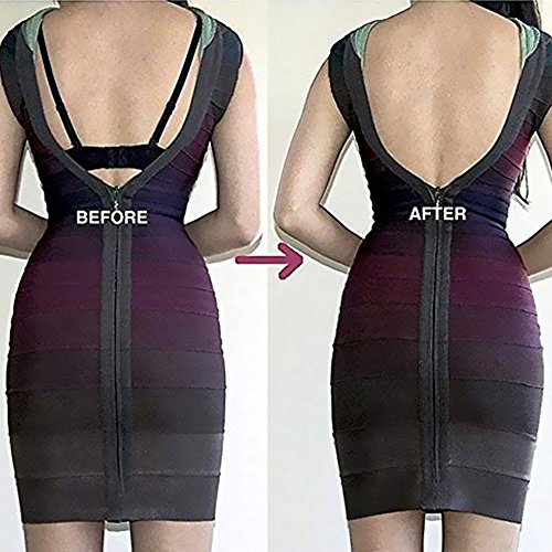 Lady Up 3 Pieces Women's Low Back Bra Converter for Party Backless Dresses (Plus Size with 3 hooks)
