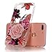 LUOLNH Slim Shockproof Clear Floral Pattern Soft Flexible TPU Back Cover Case Compatible with iPhone 7 Plus/8 Plus -Purple Rose