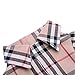 CHOLEGIFT Small Dog Puppy Shirt Clothing Big Cat Cotton Lapel Costume Polo Apparel - Fitwarm Western Plaid Dog Clothes for Pet
