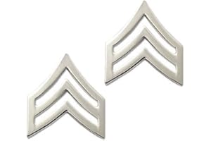 INSIGNIA DEPOT Law Enforcement/Police Sergeant Nickel Rank Pin Tall 15/16" Pair