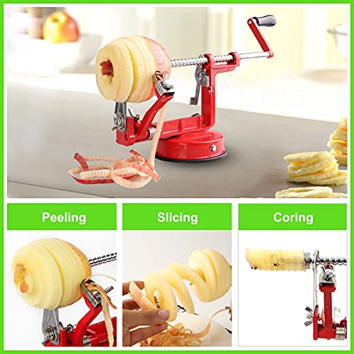 Apple Peeler Corer, Long lasting Chrome Cast Magnesium Alloy Apple