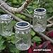 Homeleo 3 Pack Solar Mason Jar Lid Insert w/Stainless Steel Hangers, Solar Powered Warm White LED Fairy Mason Jar String Light Lantern for Summer Yard Garden Patio Path Decoration(Jars NOT Included)