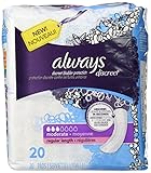 ONLY 1 IN PACK Always Discreet Bladder Protection, Regular Length, Moderate Absorbency, 20 Pads