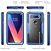 i-Blason LG V30 Case, [Heavy Duty Protection] [Clear Back] [Magma Series] Shock Reduction/Full body Bumper Case with Built-in Screen Protector for LG V30/V30 Plus/V30S 2017(Blue)